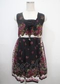 axes femme / スカーフパネル柄ワンピース M クロ Y-25-03-23-047-AX-OP-SZ-ZI