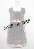 axes femme / スカーフパネル柄ワンピース M クロ Y-25-03-23-047-AX-OP-SZ-ZI