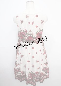 画像2: axes femme / スカーフパネル柄ワンピース M ワイン Y-25-03-23-048-AX-OP-SZ-ZY