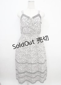 axes femme / 小花柄キャミワンピース M 黒 Y-25-03-23-049-AX-OP-SZ-ZI