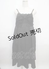 axes femme / ビッグレースリボンキャミワンピース F 黒 Y-25-03-23-050-AX-OP-SZ-ZY