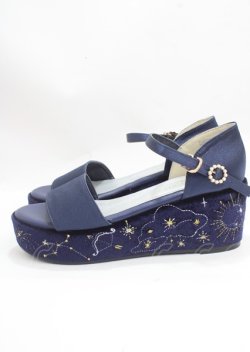 画像2: axes femme POETIQUE / 星座刺繍サンダル L 紺 Y-25-03-23-004-AX-SH-SZ-ZY