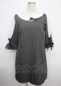 axes femme / 七分袖サックワンピース M グレー Y-25-03-23-051-AX-OP-SZ-ZT078