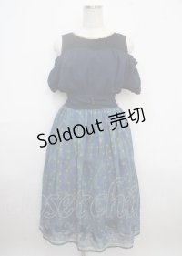 axes femme POETIQUE / ディズニーアラジン/ワンピース M 紺 Y-25-03-23-052-AX-OP-SZ-ZY