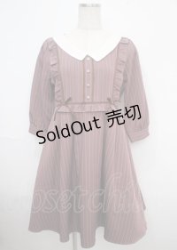axes femme POETIQUE / 配色リボンブロッキングワンピース M ピンク Y-25-03-23-060-AX-OP-SZ-ZY