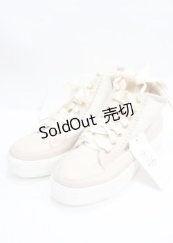 画像1: axes femme / ハイカットスニーカー L 生成り Y-25-03-23-005-AX-SH-SZ-ZY