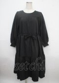 axes femme POETIQUE / ティアードロング長袖ワンピース M 黒 Y-25-03-23-067-AX-OP-SZ-ZY