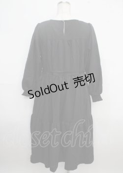 画像2: axes femme POETIQUE / ティアードロング長袖ワンピース M 黒 Y-25-03-23-067-AX-OP-SZ-OS