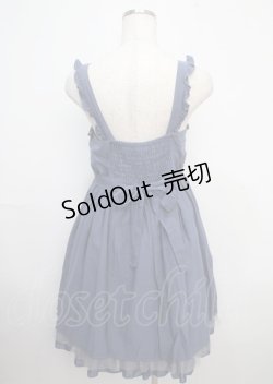 画像2: axes femme POETIQUE / メルヘン刺繍フリルワンピース M 紺 Y-25-03-23-068-AX-OP-SZ-ZY