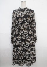 LEBECCA boutique / 出会ってしまうシフォンワンピース F ブラック Y-25-03-23-070-EL-OP-SZ-ZT077