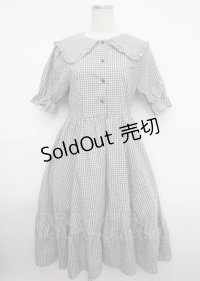 m petit by misako / ギンガムチェックワンピース L 中黒 Y-25-03-23-074-LO-OP-SZ-ZY