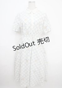 F i.n.t / マーガレットトレリス柄ワンピース F ライトイエロー Y-25-03-23-078-CA-OP-SZ-ZY