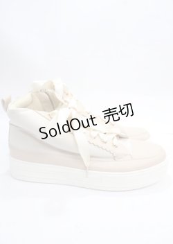 画像4: axes femme / ハイカットスニーカー L 生成り Y-25-03-23-005-AX-SH-SZ-ZY