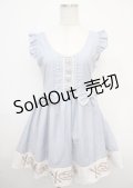 Amavel / カトラリー刺繍ジャンパースカート M サックス Y-25-03-23-081-CA-OP-SZ-ZY
