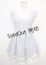 Amavel / カトラリー刺繍ジャンパースカート M サックス Y-25-03-23-081-CA-OP-SZ-ZY