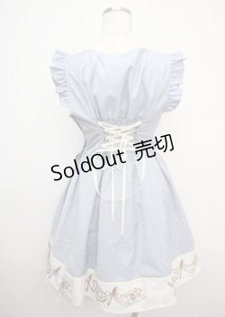 画像2: Amavel / カトラリー刺繍ジャンパースカート M サックス Y-25-03-23-081-CA-OP-SZ-ZY