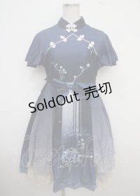 熊逗醤（海外ロリータブランド） / 中華風ワンピース  紺 Y-25-03-23-085-LO-OP-SZ-ZY