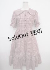 m petit by misako / AM*ギンガムCHKワンピース S 中赤 Y-25-03-23-089-LO-OP-SZ-ZT078