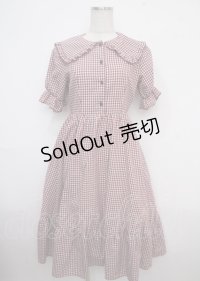 m petit by misako / AM*ギンガムCHKワンピース S 中赤 Y-25-03-23-089-LO-OP-SZ-ZT078