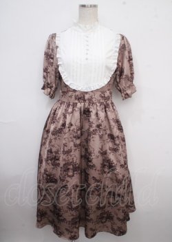 画像1: m petit by misako / AM*トワルドジュイワンピース S 中桃 Y-25-03-23-090-LO-OP-SZ-ZY