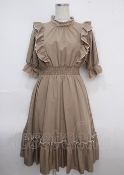 画像1: m petit by misako / NINA’Sワンピース S 中茶 Y-25-03-23-091-LO-OP-SZ-ZY