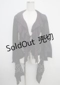 Qutie Frash / 龍pt着物袖カーディガン  黒×紫 Y-25-03-23-099-QU-TO-SZ-ZY
