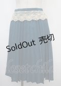 an another angelus / レース使いプリーツスカート F ブルーグリーン Y-25-03-23-108-CA-SK-SZ-ZY