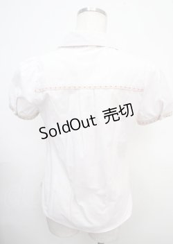 画像2: Blue rouge / ドットラインブラウス  オフ Y-25-03-23-009-CA-BL-SZ-ZY