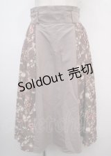 axes femme / シャビーシックフラワー柄スカート M グレージュ Y-25-03-23-116-AX-SK-SZ-ZY