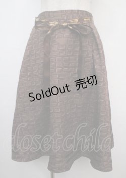画像1: axes femme POETIQUE / 明治ミルクチョコレートスカート M チョコ Y-25-03-23-118-AX-SK-SZ-OS