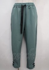 画像1: 【SALE】axes femme POETIQUE / チャイナボタンラインパンツ M グリーン Y-25-03-23-121-AX-PA-SZ-ZT216 (1)