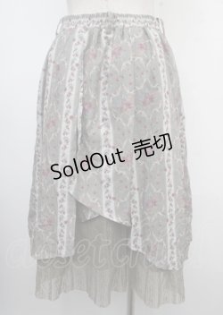 画像2: axes femme / バラ×ストライプ柄スカート M グリーン Y-25-03-23-129-AX-SK-SZ-ZI