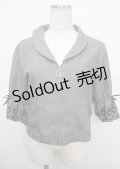 axes femme / スカラップ刺繍袖ブルゾン M グレー Y-25-03-23-018-AX-TO-SZ-ZY