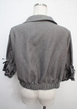 画像2: axes femme / スカラップ刺繍袖ブルゾン M グレー Y-25-03-23-018-AX-TO-SZ-ZY