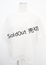 axes femme / チュール重ねロゴＴシャツ F 生成り Y-25-03-23-021-AX-TO-SZ-ZY