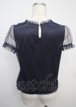 画像2: Ank Rouge / ワンポイント刺繍ドットチュールカットソー M コン Y-25-03-23-028-CA-TO-SZ-ZY