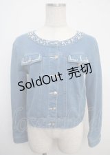 LODISPOTTO / ノーカラーデニムジャケット M ブルー Y-25-03-23-038-LO-JA-SZ-ZY