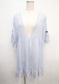 axes femme / シアー×チュールレースガウン F サックス Y-25-03-23-044-AX-TO-SZ-OS