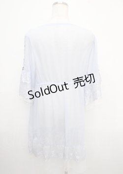 画像2: axes femme / シアー×チュールレースガウン F サックス Y-25-03-23-044-AX-TO-SZ-OS