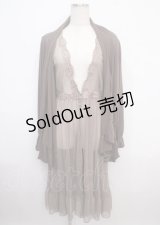 axes femme / ジレレイヤード風ロングカーデ M モカ Y-25-03-23-045-AX-TO-SZ-ZY