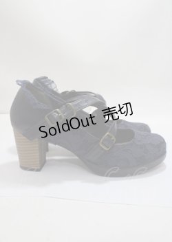 画像4: axes femme / クロスベルトレースパンプス L 紺 Y-25-03-26-042-AX-SH-SZ-ZY