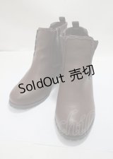 axes femme / フリルゴムサイドゴアブーツ L 茶 Y-25-03-26-043-AX-SH-SZ-ZY