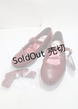 m petit by misako / AMPUキティベルトパンプス L 濃赤 Y-25-03-26-046-LO-SH-SZ-ZY