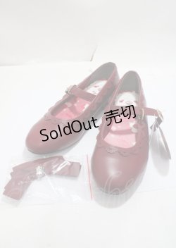 画像1: m petit by misako / AMPUキティベルトパンプス L 濃赤 Y-25-03-26-046-LO-SH-SZ-ZY