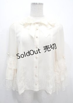 画像1: axes femme kawaii / 3段フリル姫袖ブラウス M 生成り Y-25-03-26-048-AX-BL-SZ-ZY