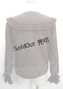 画像2: axes femme kawaii / 丸襟コットンブラウス M 茶 Y-25-03-26-050-AX-BL-SZ-ZY