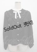 axes femme POETIQUE / レースビック襟ブラウス M 黒 Y-25-03-26-058-AX-TO-SZ-ZY