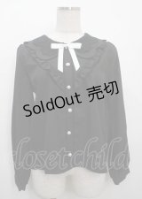 axes femme POETIQUE / レースビック襟ブラウス M 黒 Y-25-03-26-058-AX-TO-SZ-ZY
