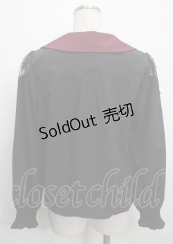 画像2: axes femme POETIQUE / リボン付きコウモリカラーブラウス M 黒 Y-25-03-26-059-AX-BL-SZ-ZY