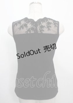 画像2: axes femme / 繊細レースタンクトップ M 黒 Y-25-03-26-062-AX-TO-SZ-ZY